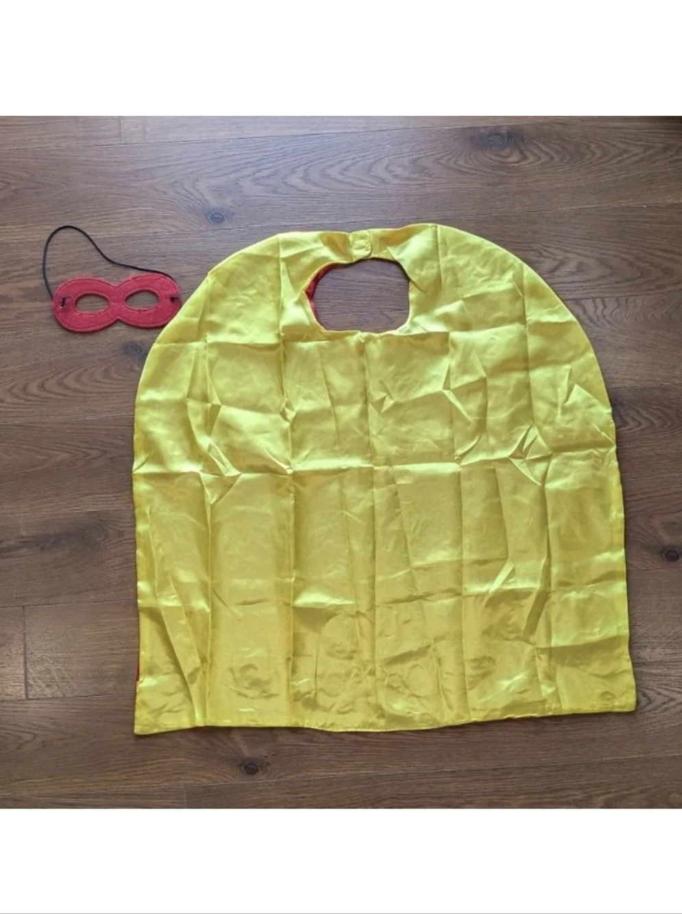 Superhero Cape And Mask Set Red And Yellow Kids Unisex OSFM